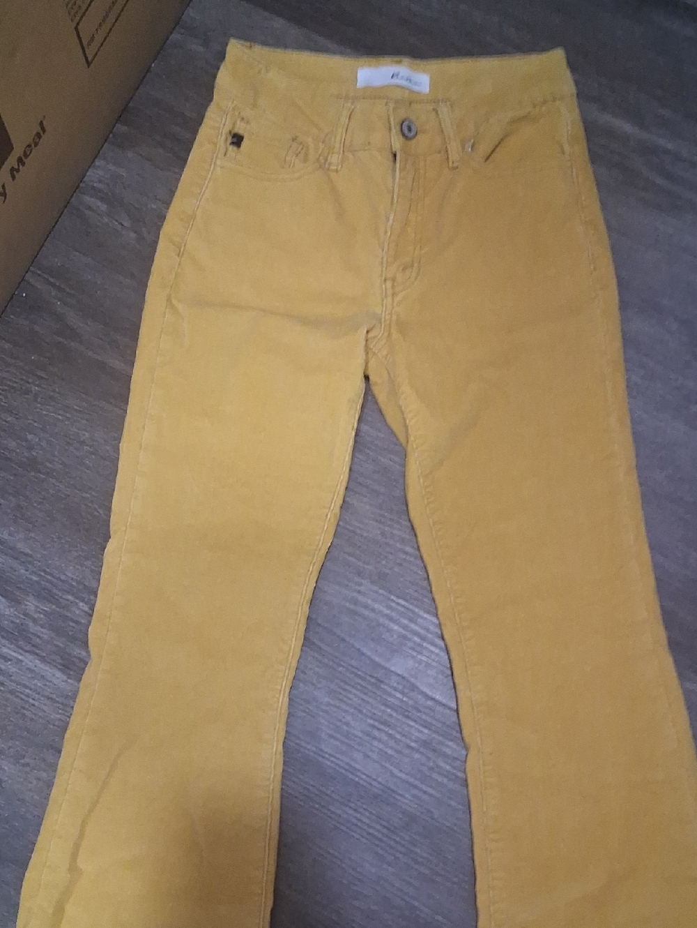 KanCan Mustard Yellow Boot Cut Corduroy Pants